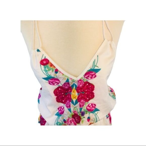 Choies Nordstrom NWT Shorts Romper Floral Roses Spaghetti Strap V-neck - Picture 7 of 8